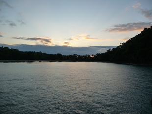 the sun was setting